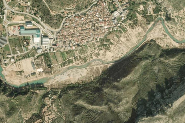 Immagine satellitare dei dintorni di Turia en Bugarra