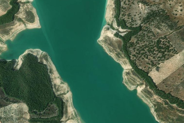 Immagine satellitare dei dintorni di Embalse de los Bermejales