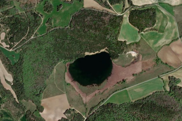 Immagine satellitare dei dintorni di Arreo