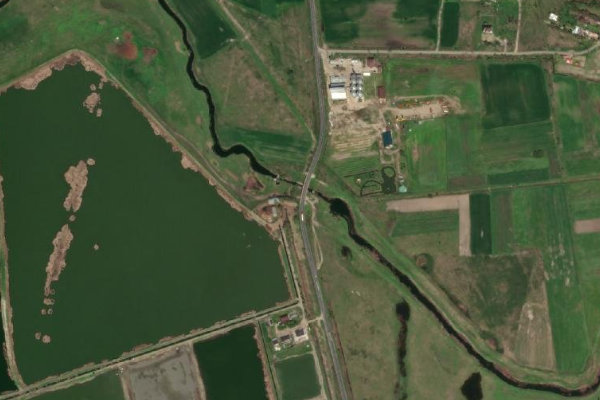 Immagine satellitare dei dintorni di Câlniștea stream