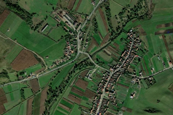 Immagine satellitare dei dintorni di Zăvoi (Cornățel)