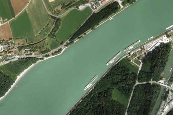 Immagine satellitare dei dintorni di Donau bei Melk