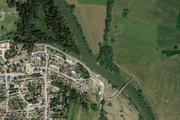 Immagine satellitare dei dintorni di March bei Marchegg
