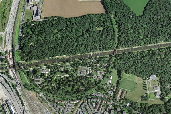 Immagine satellitare dei dintorni di Wiese (Basel)