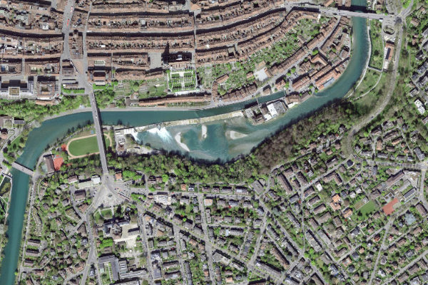 Immagine satellitare dei dintorni di Aare (Bern)