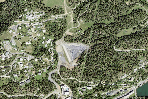 Immagine satellitare dei dintorni di Lac de Chermignon (Crans-Montana)