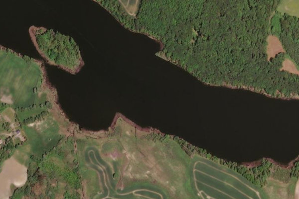 Immagine satellitare dei dintorni di Jezioro Dobropolskie (Tchórzno)