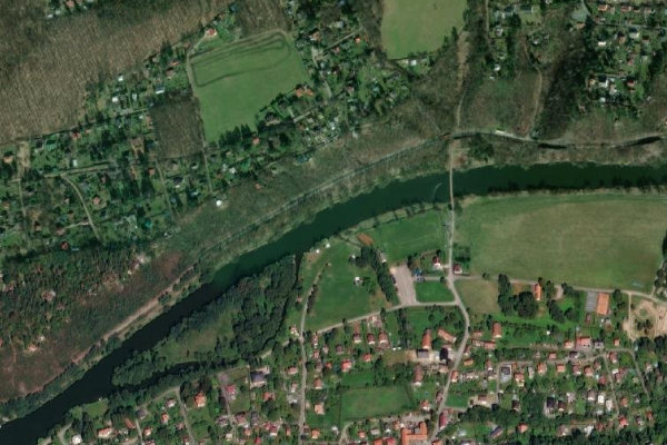 Immagine satellitare dei dintorni di Sázava – Pikovice / Krhanice