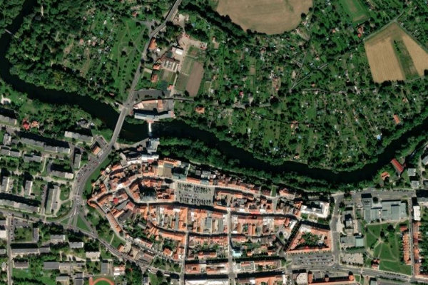 Immagine satellitare dei dintorni di Ohře – Louny