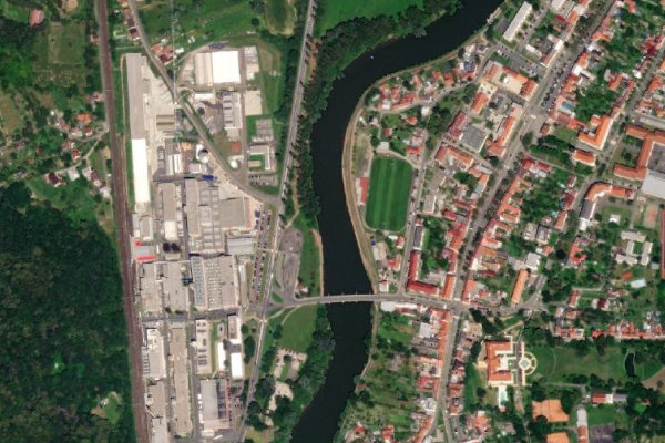 Immagine satellitare dei dintorni di Morava – Napajedla (Spytihněv – Bělov)