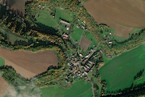 Immagine satellitare dei dintorni di Mohelka (Chocnějovice)