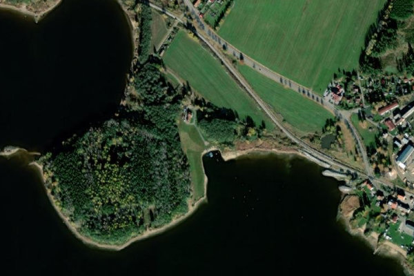 Immagine satellitare dei dintorni di Černá v Pošumaví (Hůrka)
