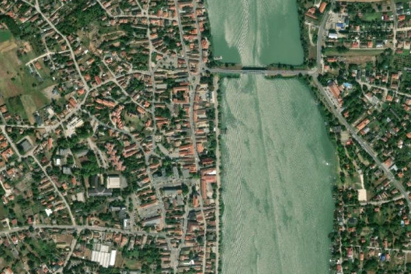 Immagine satellitare dei dintorni di Ráckevei (Soroksári) Duna-ág – Ráckeve
