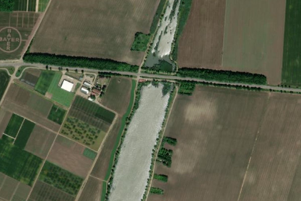 Immagine satellitare dei dintorni di Látóképi tározó (Debrecen)