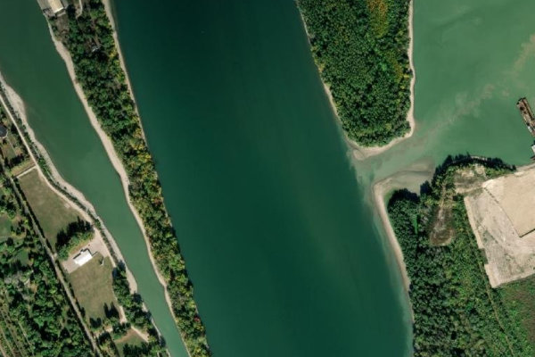 Immagine satellitare dei dintorni di Duna – Dunaújváros (szabad strand szakasz)