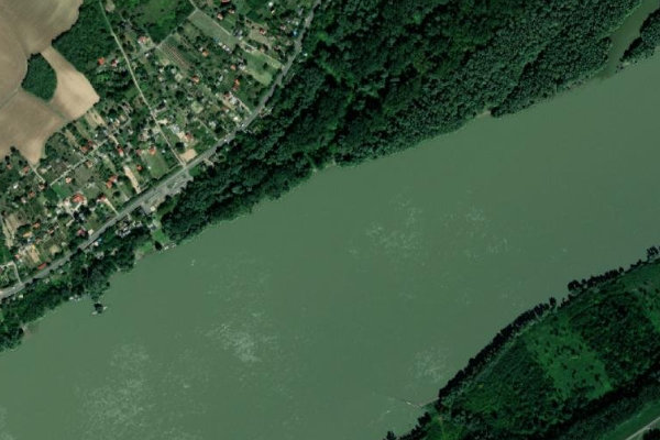 Immagine satellitare dei dintorni di Duna – Mohács