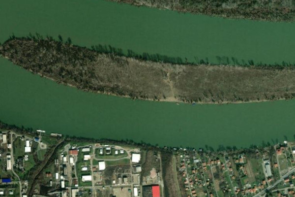 Immagine satellitare dei dintorni di Barička Reka (Barič)