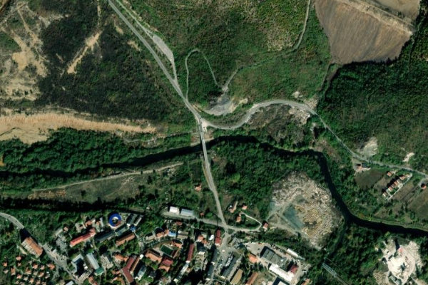 Immagine satellitare dei dintorni di Ljušta (Mitrovicë)