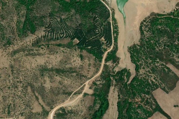 Immagine satellitare dei dintorni di Paljurci