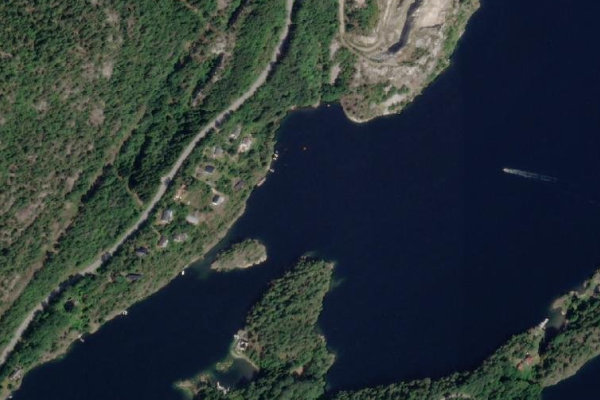 Immagine satellitare dei dintorni di Berg · costa