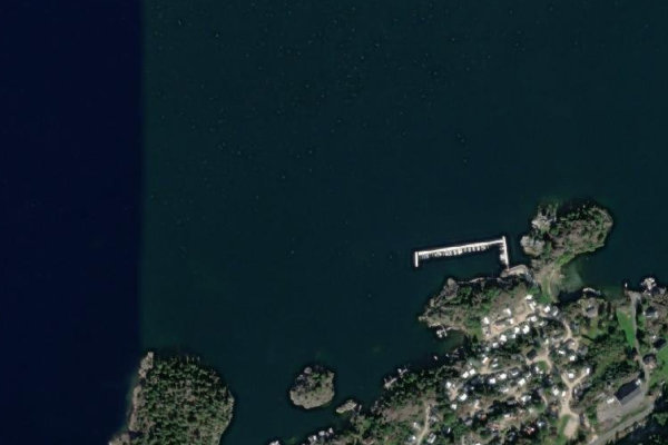 Immagine satellitare dei dintorni di Tangane · costa