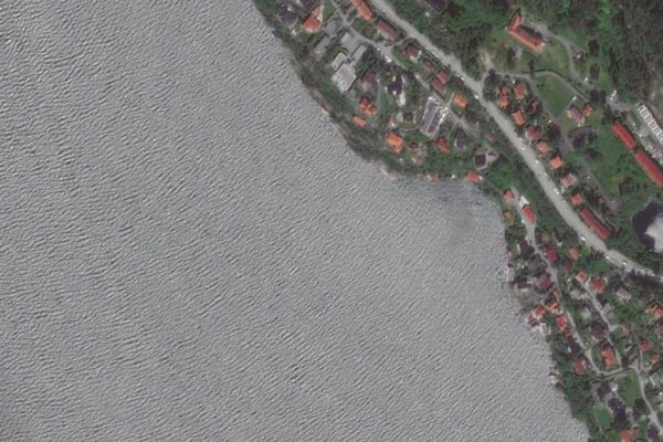 Immagine satellitare dei dintorni di Breiviken · costa