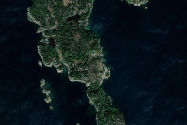 Immagine satellitare dei dintorni di Fivelsdal · costa