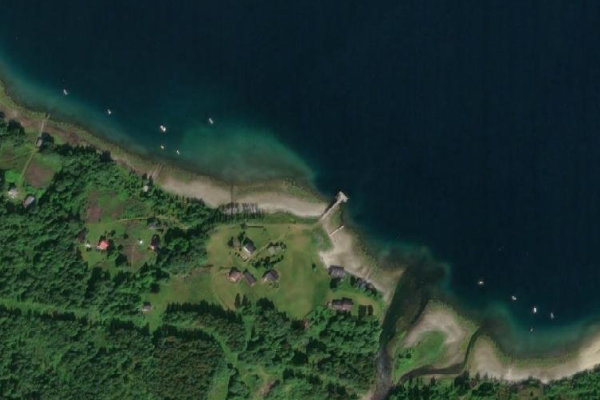 Immagine satellitare dei dintorni di Lassvikodden