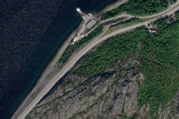 Immagine satellitare dei dintorni di Saltvik · costa