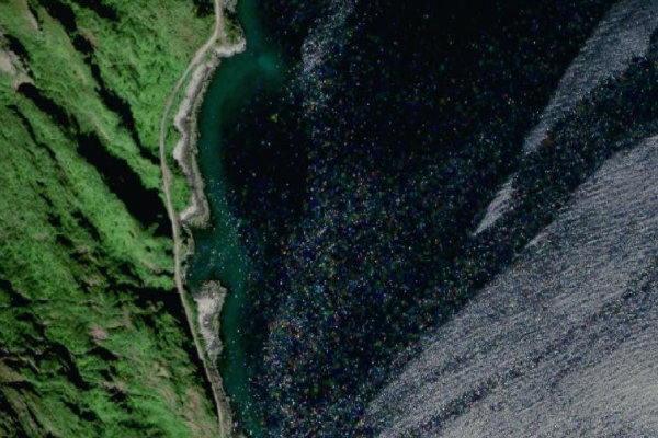 Immagine satellitare dei dintorni di Langstrand · costa