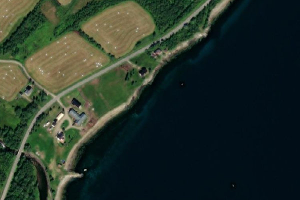 Immagine satellitare dei dintorni di Vollen · costa