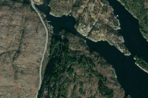 Immagine satellitare dei dintorni di Dala · costa