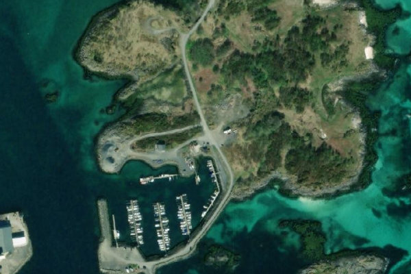 Immagine satellitare dei dintorni di Melbu småbåthavn