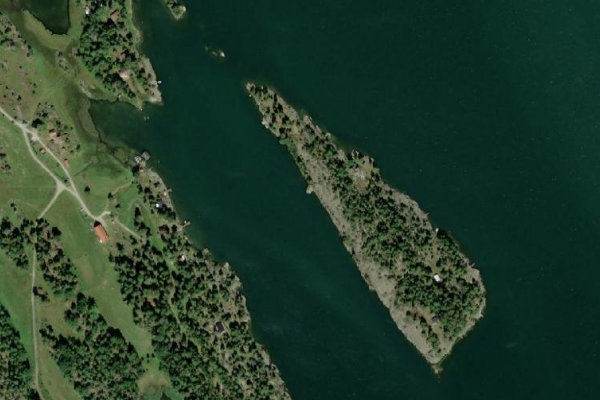 Immagine satellitare dei dintorni di Ekö · costa