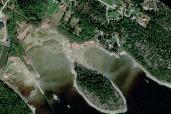 Immagine satellitare dei dintorni di Kläppa · costa