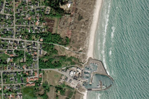 Immagine satellitare dei dintorni di Aalbæk Havn