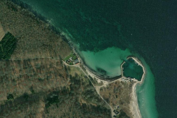 Immagine satellitare dei dintorni di Bøgeskov Strand