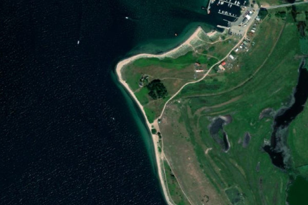 Immagine satellitare dei dintorni di Aarø Havn