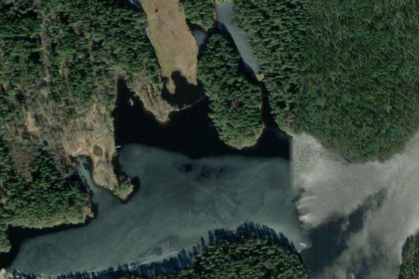 Immagine satellitare dei dintorni di Nøklevann