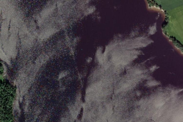 Immagine satellitare dei dintorni di Rødenessjøen – Marker
