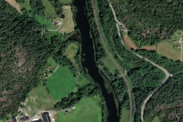 Immagine satellitare dei dintorni di Østeråa