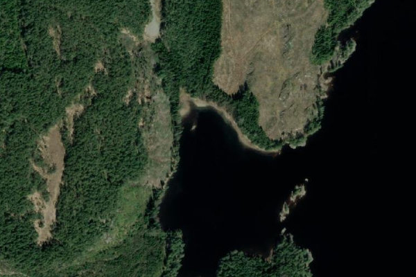 Immagine satellitare dei dintorni di Ørsjøen