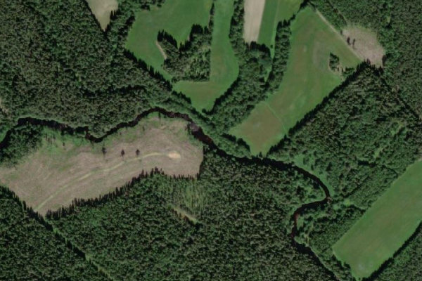 Immagine satellitare dei dintorni di Tallån – Nybo