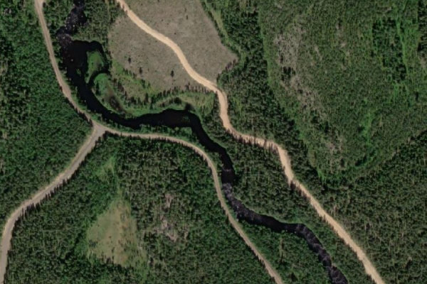 Immagine satellitare dei dintorni di Sävarån – Flyttblocken
