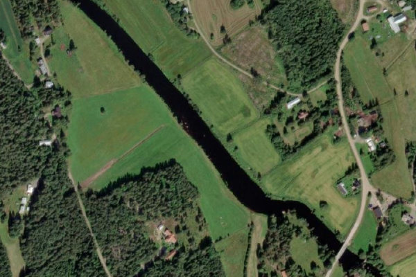 Immagine satellitare dei dintorni di Rickleån – Laxbacksforsen