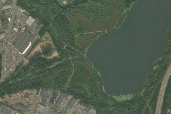 Immagine satellitare dei dintorni di Rocksjöån – Rocksjön