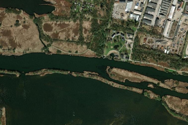 Immagine satellitare dei dintorni di Gudenå