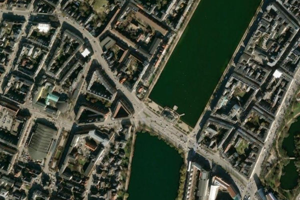 Immagine satellitare dei dintorni di Ladegårdsåen