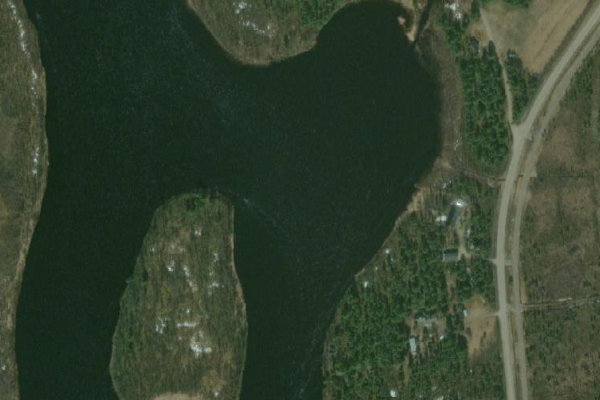 Immagine satellitare dei dintorni di Muonionjoki