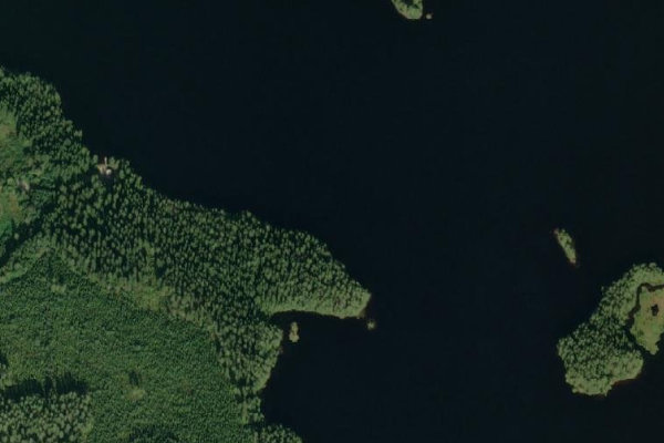 Immagine satellitare dei dintorni di Luonetjärvi